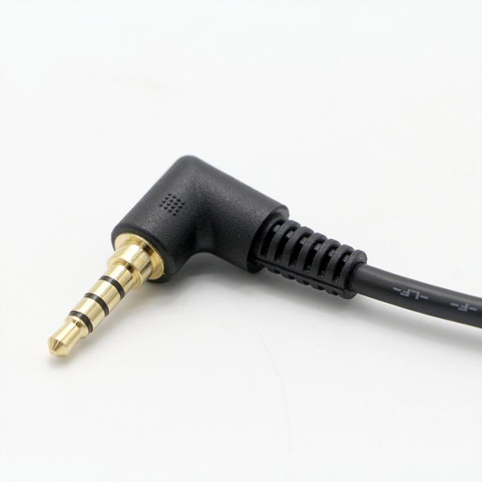 OEM 90度 右角 3.5mm TRRS ジャック 男性から3.5mm TRRS ジャック 男性オーディオケーブル 4