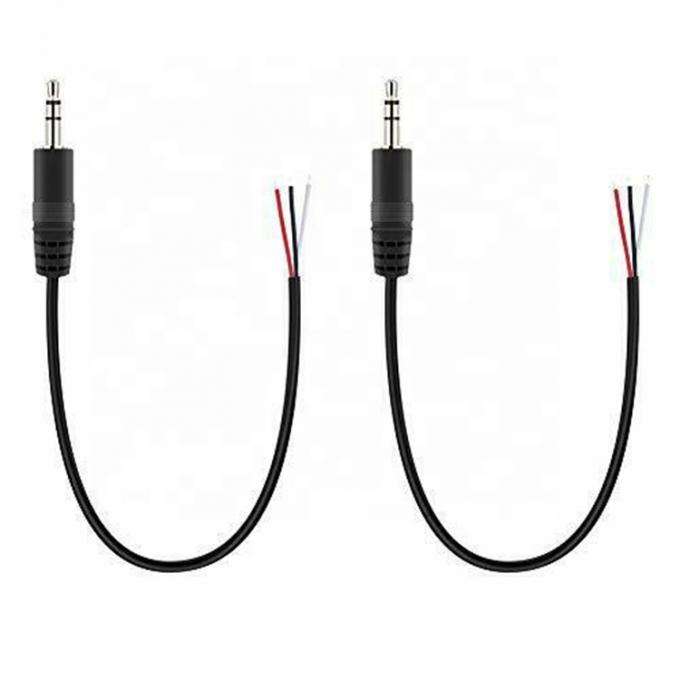 TRS 2 ポール ステレオ オーディオ ジャック 3.5mm 男性 ストック ストリップ 缶詰 裸線 オープン エンド ケーブル 4
