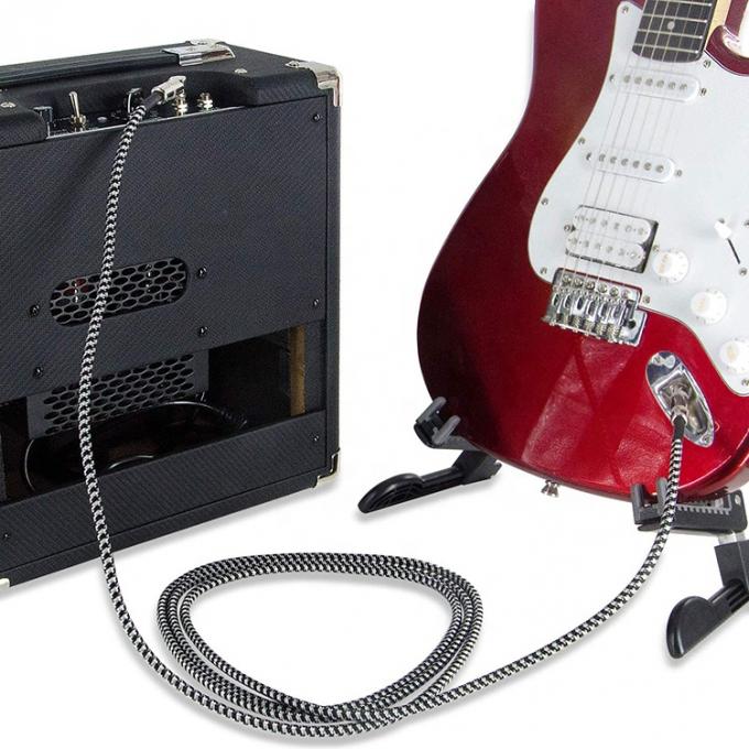耐久性 帯状 右角から直角 3M 10FT 1/4 インチ TS ジャック 音楽楽器 電動ギターケーブル 5