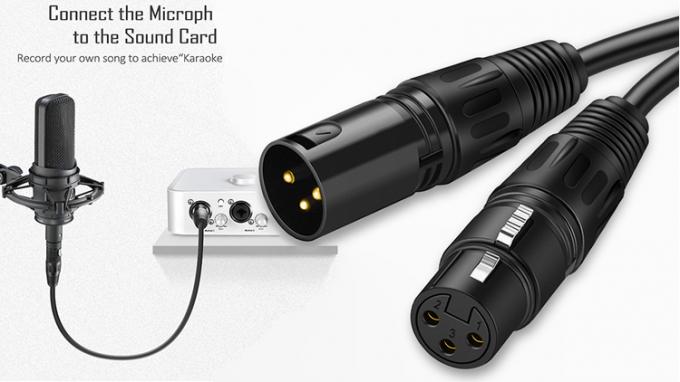 OEMハイファイマイクマイク3ピンXLRコネクタ オーディオジャック 男性からXLR 女性DMXケーブル 4