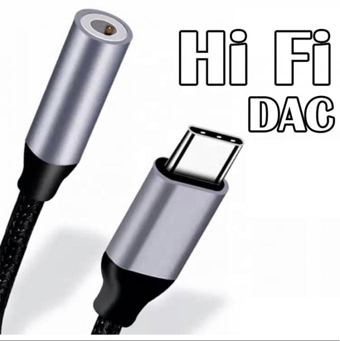 高互換性のあるDAC USBタイプCからAUX3.5mmオーディオケーブルアダプタ 0