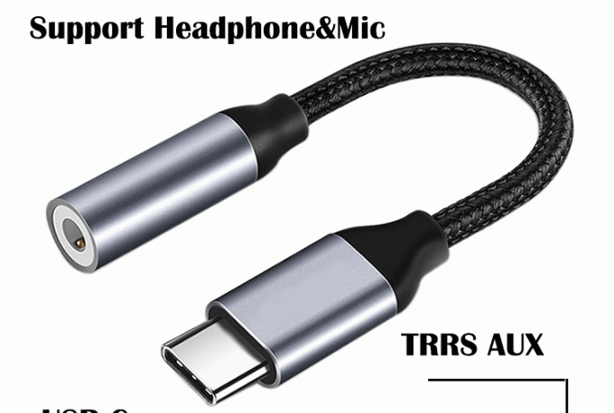 高互換性のあるDAC USBタイプCからAUX3.5mmオーディオケーブルアダプタ 2