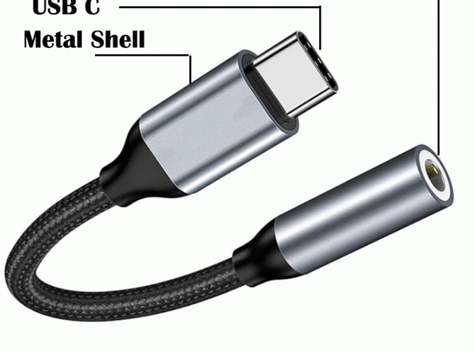高互換性のあるDAC USBタイプCからAUX3.5mmオーディオケーブルアダプタ 3