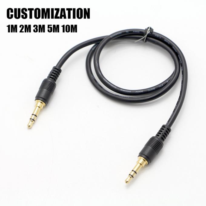OEM ゴールドプレート 1M 2M 3M 男性から男性 3.5mm ジャック 補助スピーカー ステレオオーディオケーブル 2