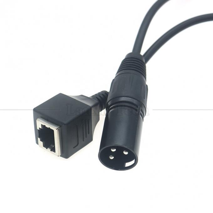 XLR 3ピンポール 男性 女性からRJ45 女性 Cat5ネットワークイーサネットアダプターケーブル Led Audio DMX CONコントローラ 2