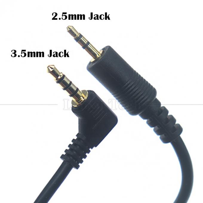 2.5mm 3ポール ジャック 90度 右角 4ポール 3.5mm TRRS ジャック TVラジオのためのステレオオーディオケーブル 1