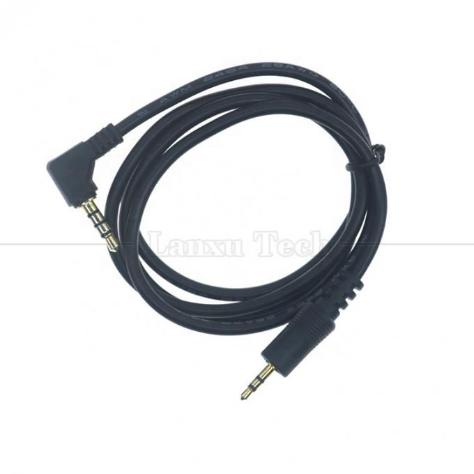 2.5mm 3ポール ジャック 90度 右角 4ポール 3.5mm TRRS ジャック TVラジオのためのステレオオーディオケーブル 0
