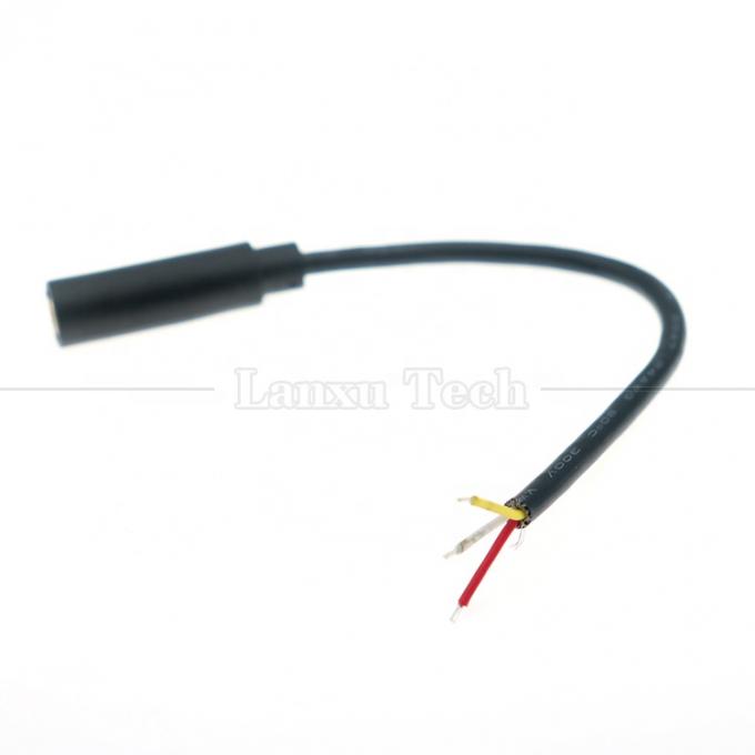 カスタマイズされた3.5mm TRS 3ポール シールド・オーディオ・ジャック 女性から開ける 剥がれた 缶詰付き 裸の端線ケーブル 3