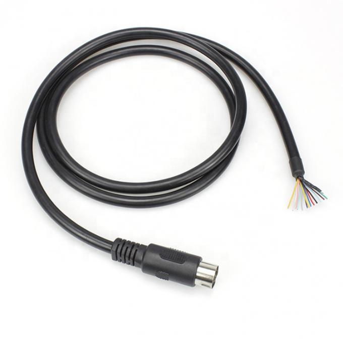 カスタム 1M 2M シールド 13 PIN Din コンネクタをオープンワイヤのピグテールケーブルに 0