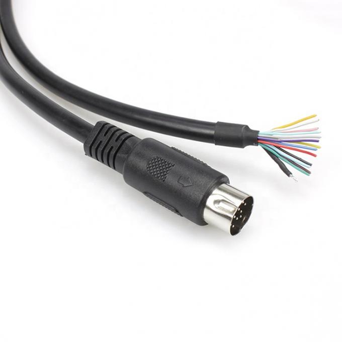 カスタム 1M 2M シールド 13 PIN Din コンネクタをオープンワイヤのピグテールケーブルに 2