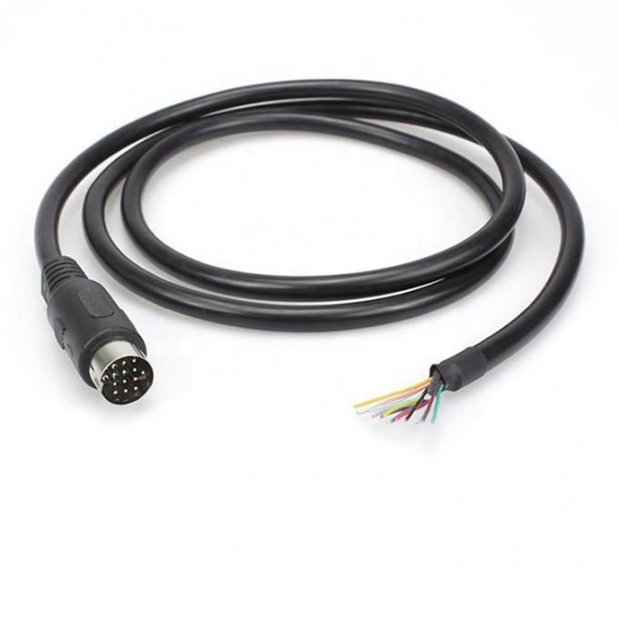 カスタム 1M 2M シールド 13 PIN Din コンネクタをオープンワイヤのピグテールケーブルに 5
