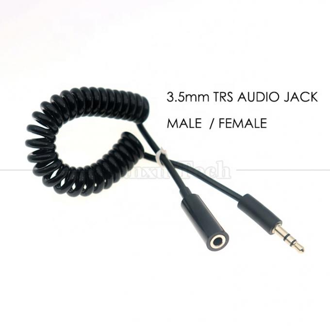 スプリングスピリアルカール 男性から女性 3.5mm ジャックオックス ステレオオーディオ拡張ケーブル スピーカーヘッドフォン 0