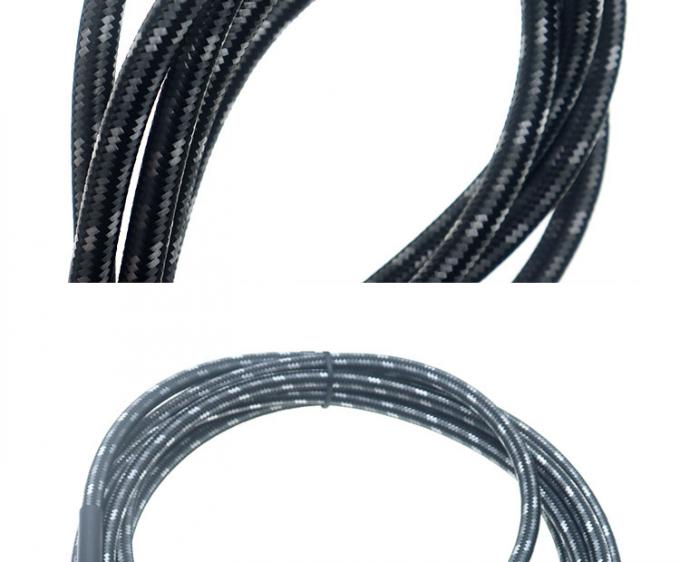 L形 90度 右角から直角 耐久性のある帯織ジャケット 6.35mm Ts ジャック 楽器 電気ギター パッチ オーディオケーブル 4