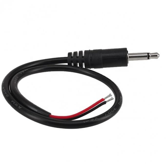 3.5mm 2ポールTS オーディオ モノ ジャック 男性 プラグ 裸のワイヤー オープンエンドケーブル 4