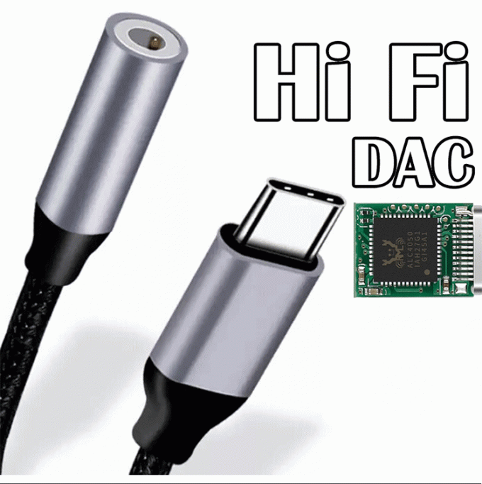 ハイファイDAC USBタイプCから3.5mmヘッドフォンジャック オーディオアダプタ Samsung Huawei Oneplus Meizu Google Oneplus 0