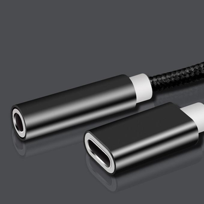 2 in 1 C型から3.5mmの充電器 ヘッドフォン オーディオ ジャック USB Cケーブル ポータブル C型から3.5mmのコネクタ アダプター 4