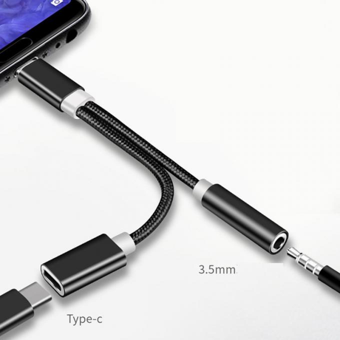 2 in 1 C型から3.5mmの充電器 ヘッドフォン オーディオ ジャック USB Cケーブル ポータブル C型から3.5mmのコネクタ アダプター 3