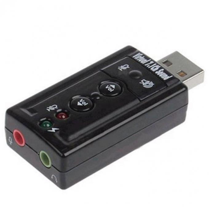 プラグ&プレイ オーディオ マイク スタジオ USB 外部 サウンド カード アダプタ 0
