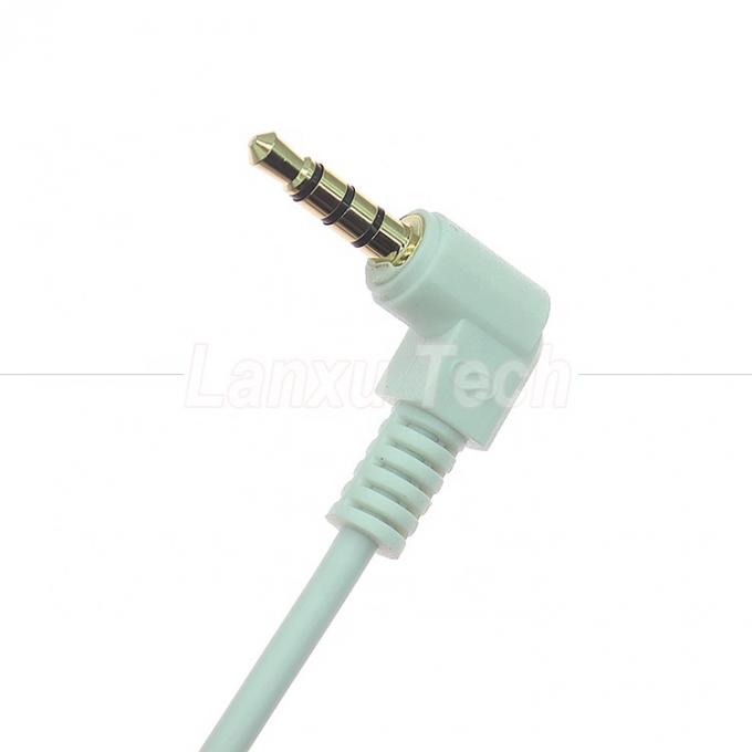 90度角 男性から男性 3.5mm 3 4ポール TRS TRRS モノマイク ステレオオーディオ ジャック パッチ アダプター ヘッドフォン用ケーブル 2