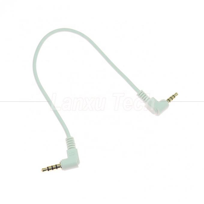 90度角 男性から男性 3.5mm 3 4ポール TRS TRRS モノマイク ステレオオーディオ ジャック パッチ アダプター ヘッドフォン用ケーブル 3