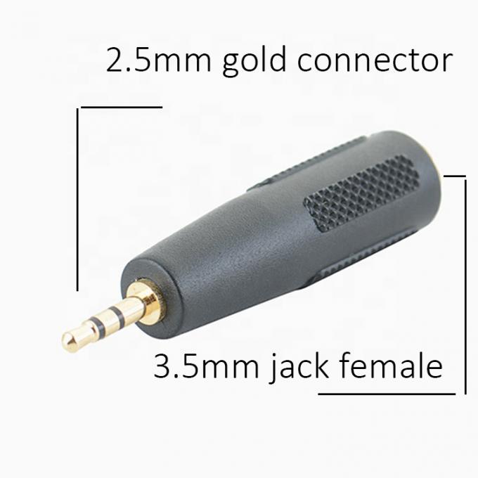 3ポール TRS ジャック 男性から女性 2.5から3.5オーディオアダプター 1