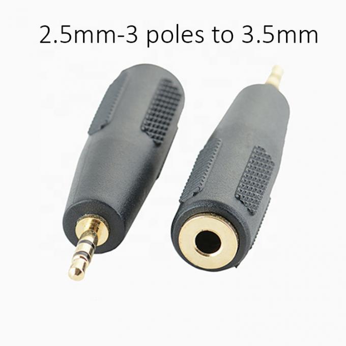 3ポール TRS ジャック 男性から女性 2.5から3.5オーディオアダプター 0