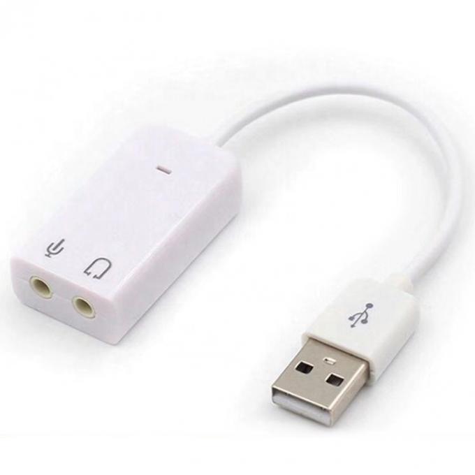 プラグ&プレイ オーディオ マイク スタジオ USB 外部 サウンド カード アダプター ケーブル 0