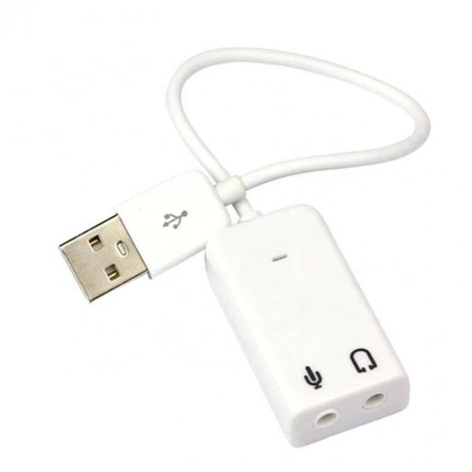 プラグ&プレイ オーディオ マイク スタジオ USB 外部 サウンド カード アダプター ケーブル 1