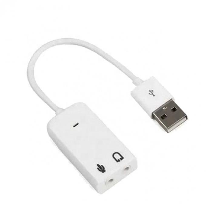 プラグ&プレイ オーディオ マイク スタジオ USB 外部 サウンド カード アダプター ケーブル 2