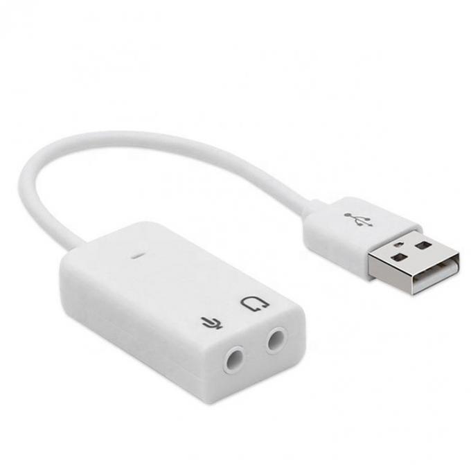 プラグ&プレイ オーディオ マイク スタジオ USB 外部 サウンド カード アダプター ケーブル 3