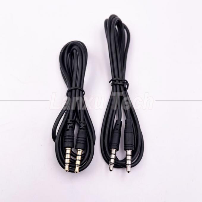 ストック 男性から男性 3.5mm 4ポール ステレオ ジャック マイクロフォン イヤホン コンピュータスピーカー用のオーディオ拡張ケーブル 5