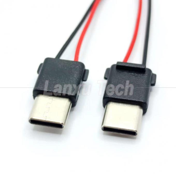 USBタイプC 2ピン 男性プラグ接続ケーブル 携帯電源バンク 3