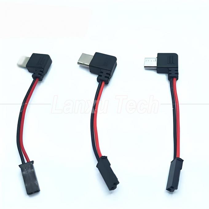 90度 右角 USB 8ピン マイクロタイプ C から JST SYP 接続ケーブル バイクライダーのための磁気携帯電話ホルダー 0