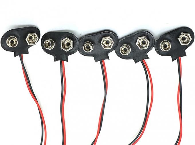 9V バッテリー スナップ クリップ コンネクタ DC 男性 5.5x2.1mm バレル ジャック 電源ケーブル バッテリーホルダー 3
