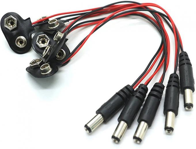 9V バッテリー スナップ クリップ コンネクタ DC 男性 5.5x2.1mm バレル ジャック 電源ケーブル バッテリーホルダー 5