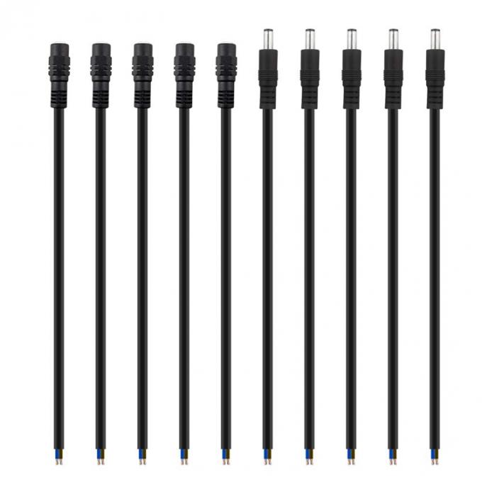 オーダーメイド 男性 女性 ジャック 1.35 2.5 2.1x5.5mm DCケーブル 裸の端 ストライプワイヤ ピンテールケーブル 7