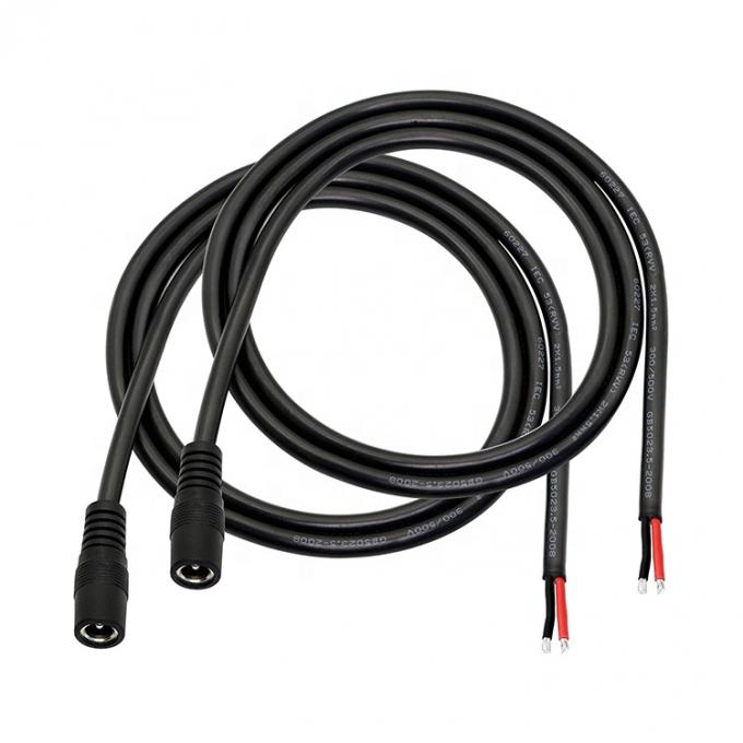 1M 2M 3M DC供給入力バレル ジャック 2.1x5.5mm 男性 女性ソケットからオープンピッグテールDC電源ケーブル 1