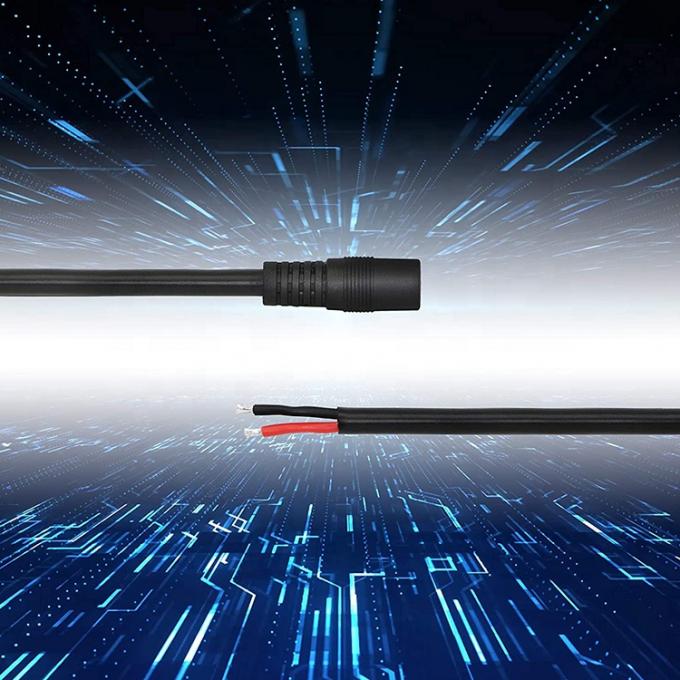 1M 2M 3M DC供給入力バレル ジャック 2.1x5.5mm 男性 女性ソケットからオープンピッグテールDC電源ケーブル 4