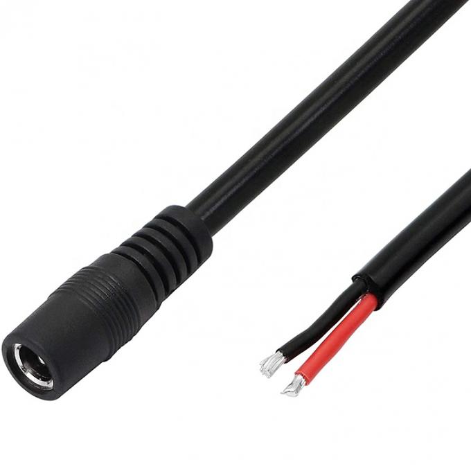 1M 2M 3M DC供給入力バレル ジャック 2.1x5.5mm 男性 女性ソケットからオープンピッグテールDC電源ケーブル 2