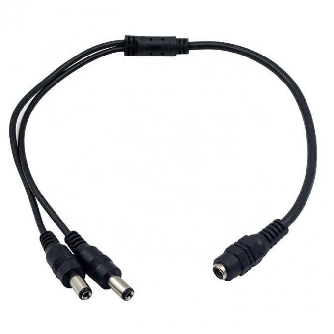 1から2つの方法 1 女性から2人の男性 5.5x2.1mm DC電源スプリッターケーブル CCTVカメラ用 LEDストリップ 1