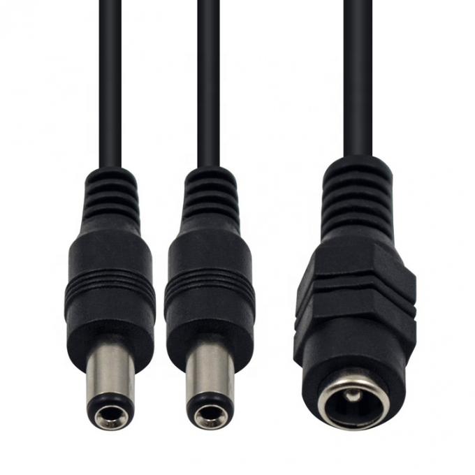 1から2つの方法 1 女性から2人の男性 5.5x2.1mm DC電源スプリッターケーブル CCTVカメラ用 LEDストリップ 4