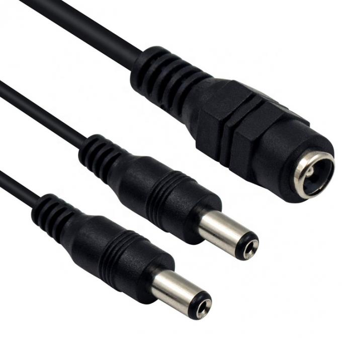 1から2つの方法 1 女性から2人の男性 5.5x2.1mm DC電源スプリッターケーブル CCTVカメラ用 LEDストリップ 3