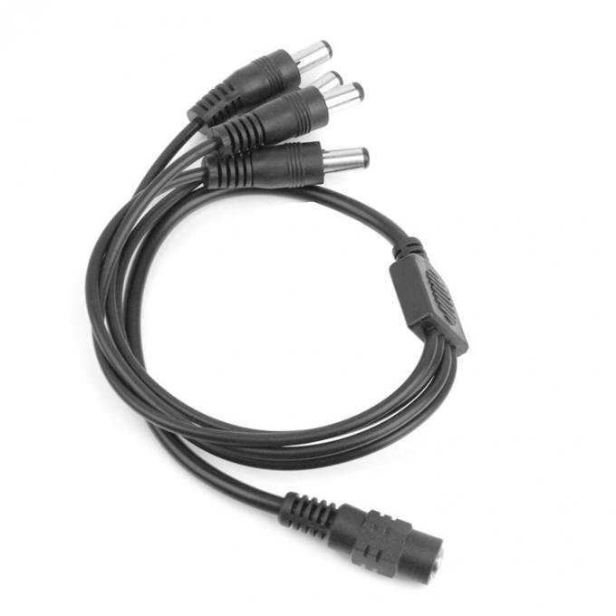 1から4つの方法 1 女性から4人の男性 5.5x2.1mm DC電源スプリッターケーブル CCTVカメラLED 3