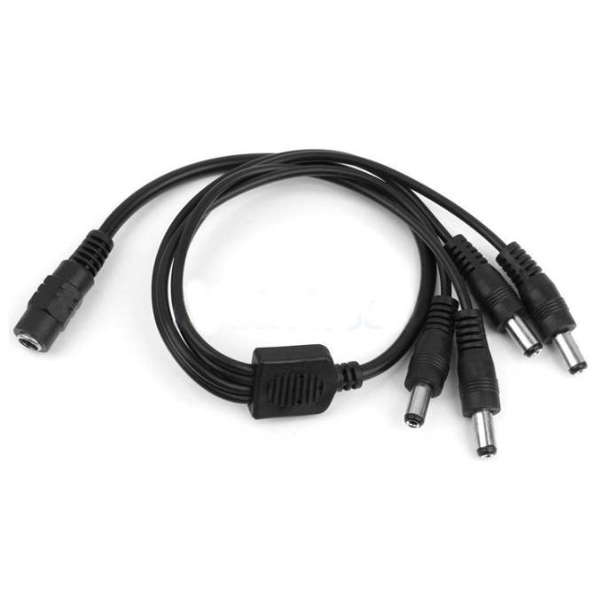 1から4つの方法 1 女性から4人の男性 5.5x2.1mm DC電源スプリッターケーブル CCTVカメラLED 2