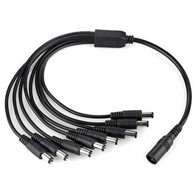 1から8つの方法 1 女性から8人の男性 5.5x2.1mm DC電源分割ケーブル CCTVカメラのためのLEDストリップ 1