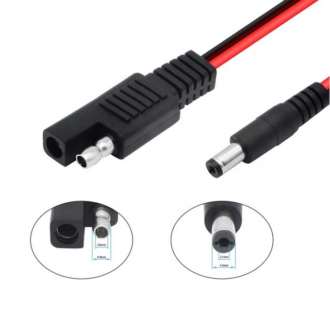 14AWG DCプラグ 5.5x2.1mm 男性からSAE 2ピンコネクタ 自動車Rv太陽光パネルの拡張ケーブル 2