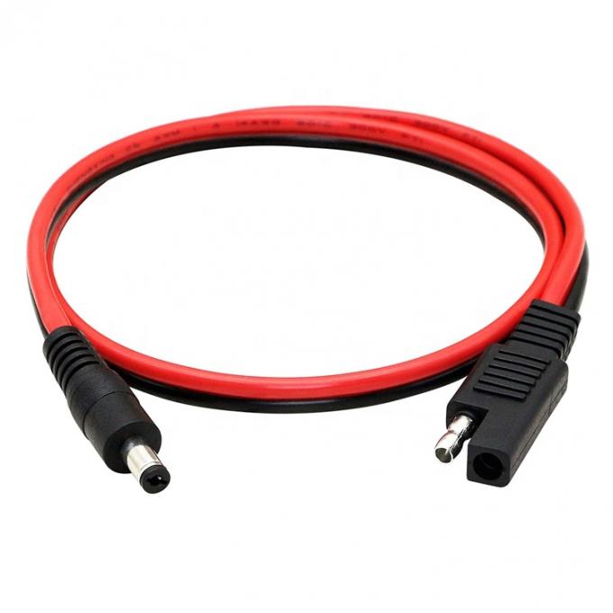 14AWG DCプラグ 5.5x2.1mm 男性からSAE 2ピンコネクタ 自動車Rv太陽光パネルの拡張ケーブル 0