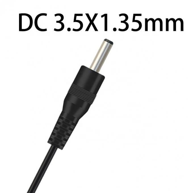 DCバレルジャック 男性 3.5x1.35mmから剥がされた缶詰状のワイヤーピグテール赤端ケーブル 3