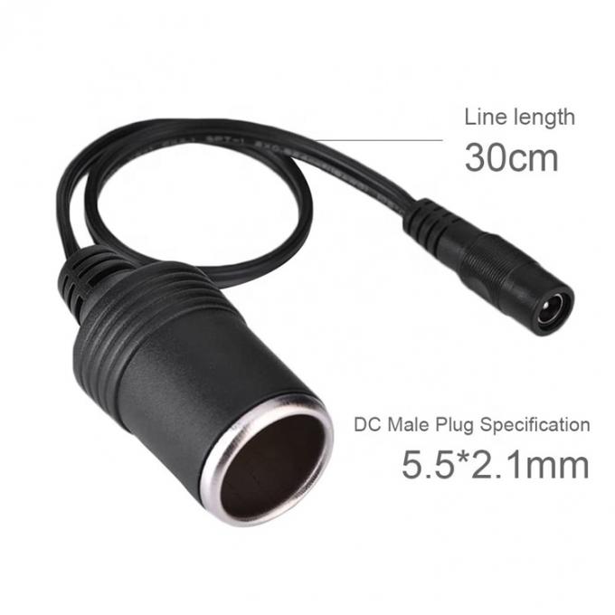 120W 12V 10A 女性用自動車タバコソケットからDC 5.5mm x 2.1mm 電源アダプターケーブル 2