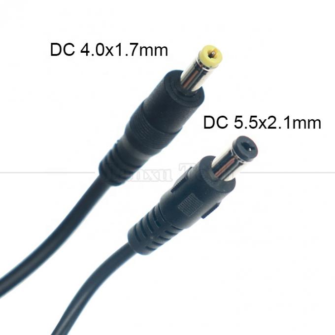 高品質 18 20 22 24 26 28 AWG 5.5x2.1mm 男性から4.0x1.7mm ジャック 男性 DC電源充電延長ケーブル 3